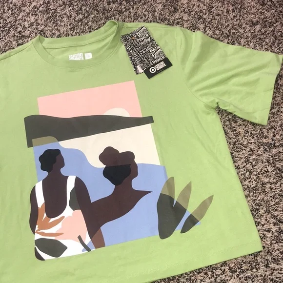 Target X Black History Month Green Graphic Boxy T-Shirt Woman’s Size XS | NWT - Picture 2 of 3